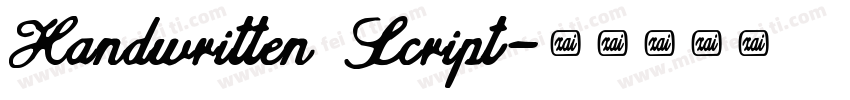 Handwritten Script字体转换
